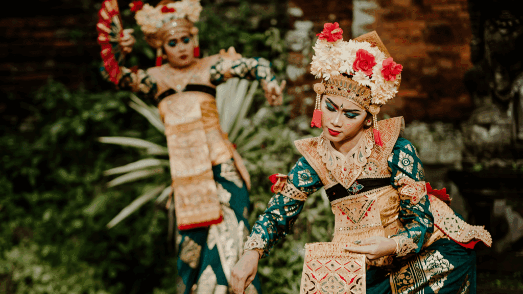 Hidden Gems - Balinese dancers in traditional dress perform in Gianyar