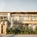 Facade of a tasteful 4 bedroom Japandi villa in Umalas