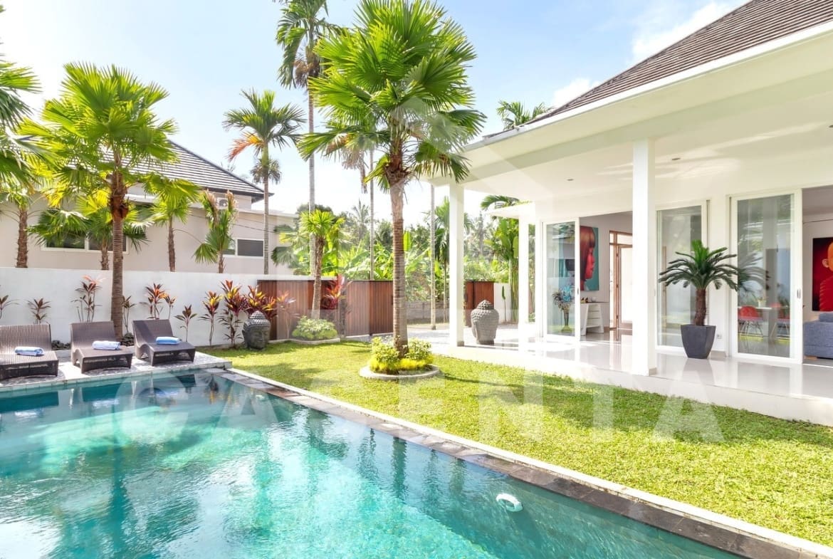 Outdoor area inside beautiful 3 bedroom villa in Ubud