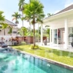 Outdoor area inside beautiful 3 bedroom villa in Ubud