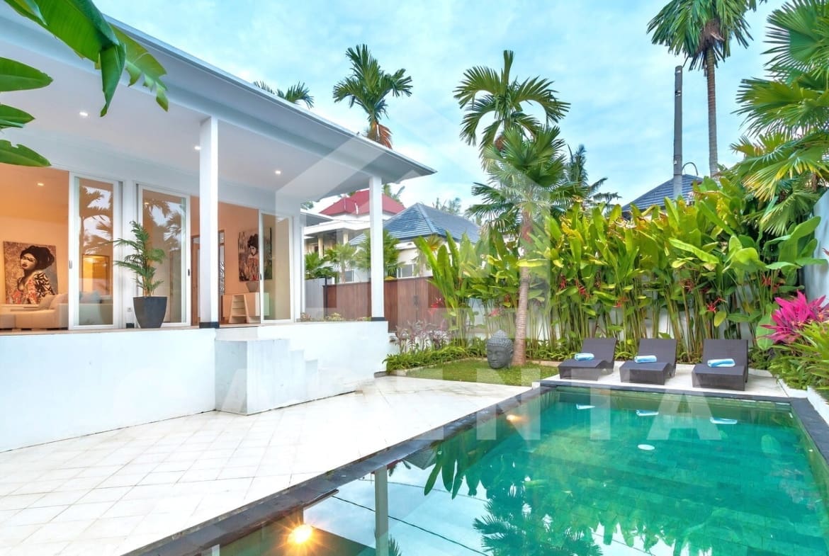 Outdoor area inside beautiful 3 bedroom villa in Ubud