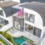 Bird's eye view of a stylish 2 bedroom villa in Pererenan