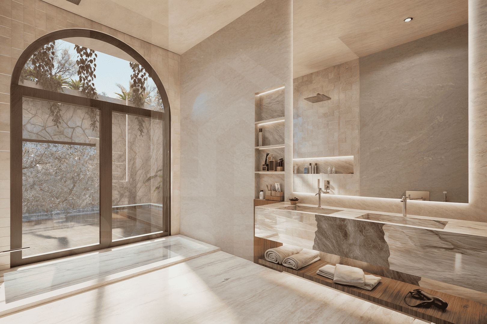 Bathroom inside stunning 3 bedroom villa in Uluwatu