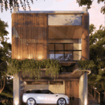 Facade of stylish apartment in Uluwatu