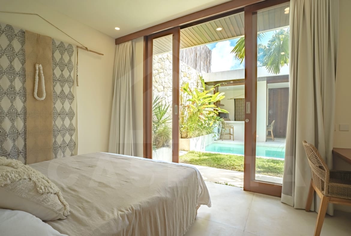 Bedroom inside attractive villa in Tumbak Bayuh