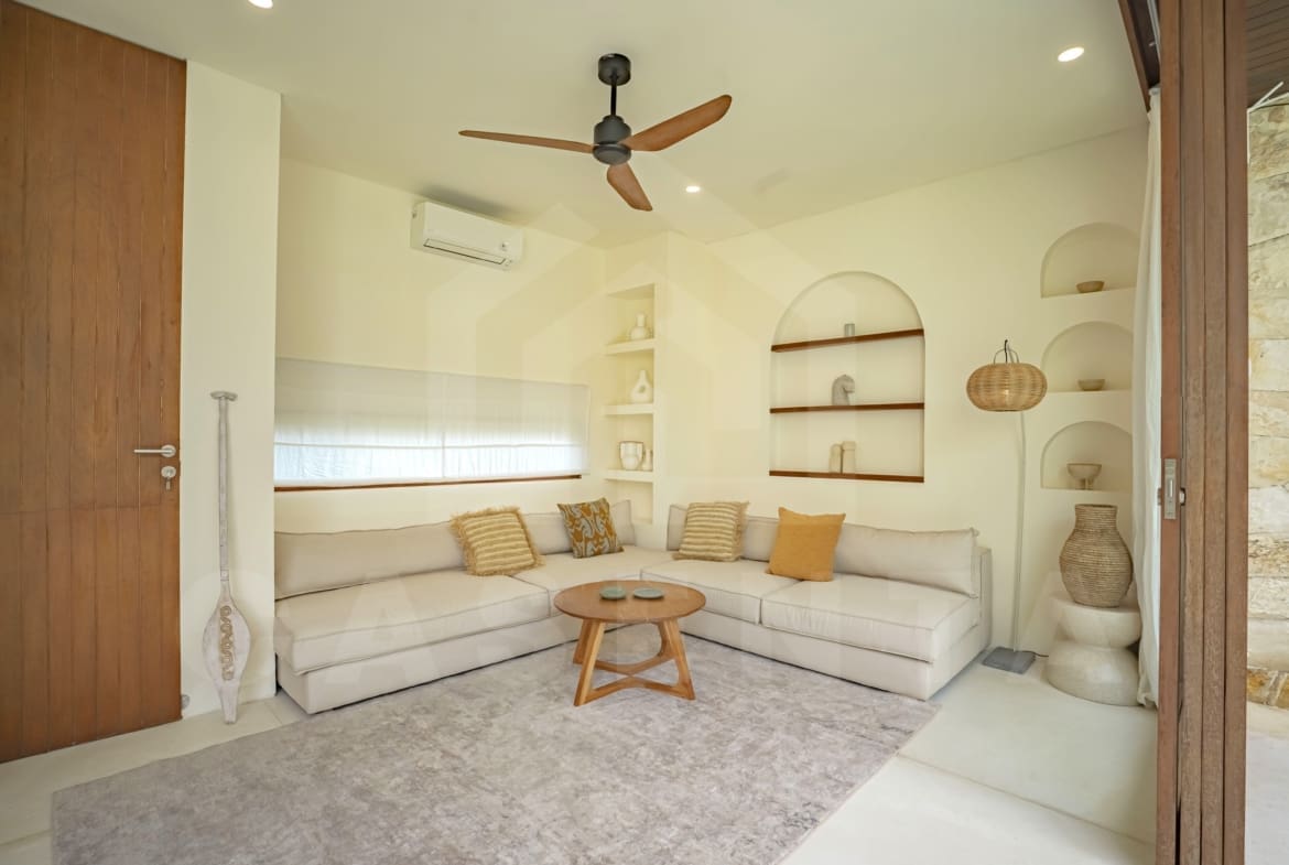 Living area inside attractive 2 bedroom villa in Tumbak Bayuh