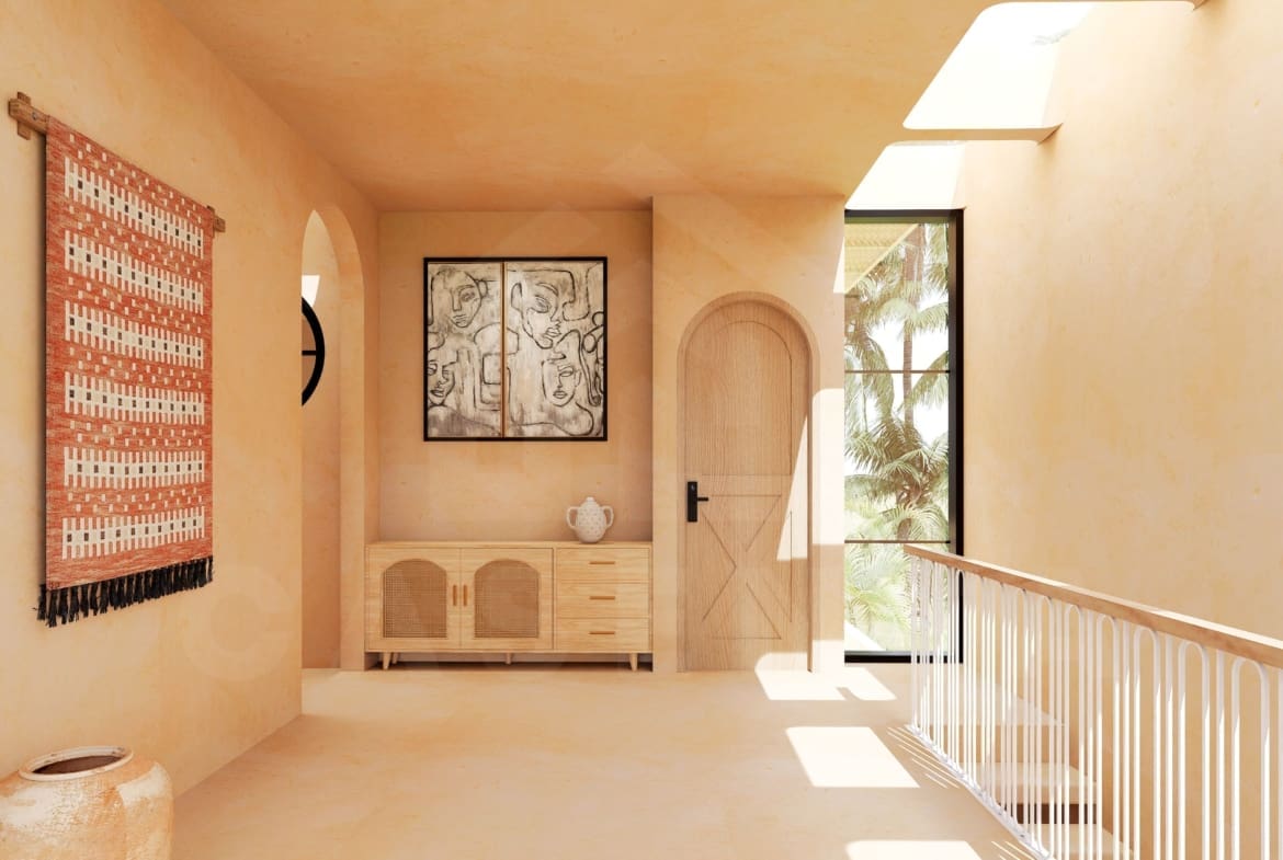 Foyer inside tasteful 3 bedroom villa in Uluwatu