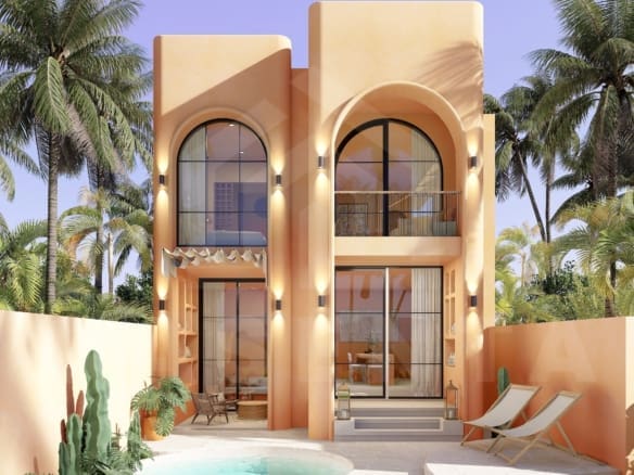 Facade of tasteful 3 bedroom villa in Uluwatu