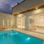 Outdoor area of charming Mediterranean villa in Ungasan