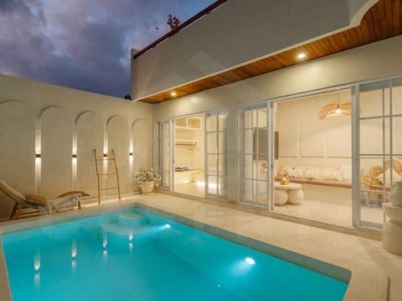 Outdoor area of charming Mediterranean villa in Ungasan