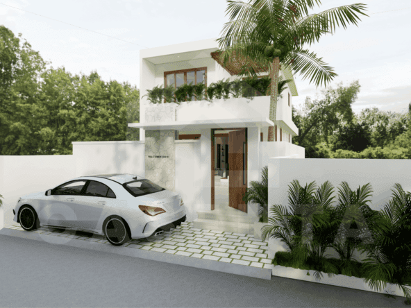 Facade of elegant villa in Uluwatu